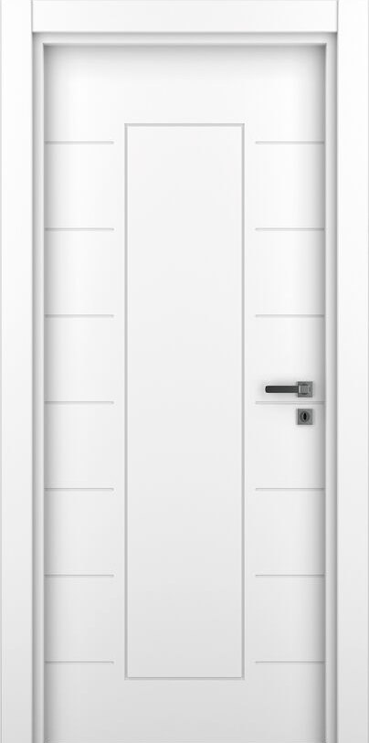 VarioDor VDA-70 Lake Beyaz iç kapı, kasa ve pervazıyla düz beyaz yüzey